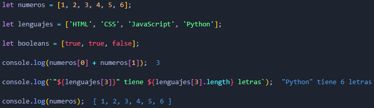 ejemplo Arrays