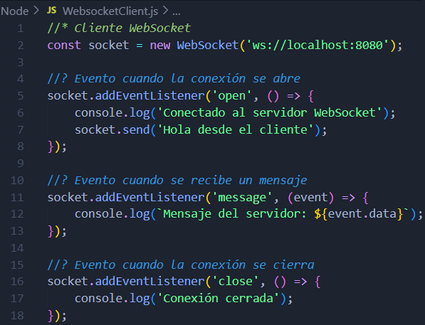 Ejemplo cliente WebSocket