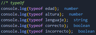 ejemplo typeOf