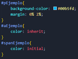 Ejemplo herencia CSS