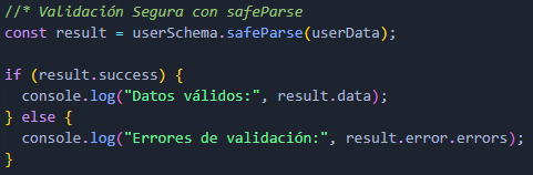 ejemplo validación segura