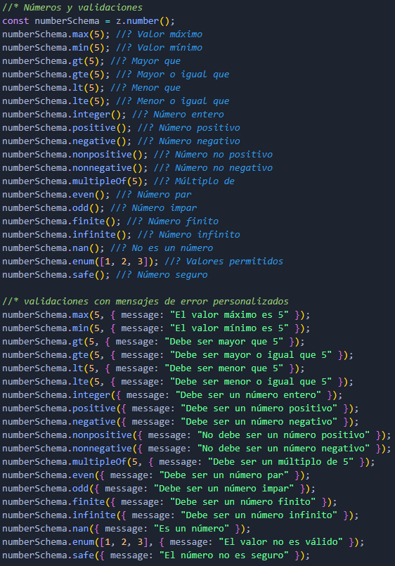 ejemplo números y validaciones con mensaje de error