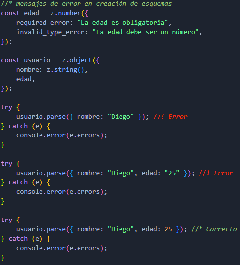 ejemplo esquema numerico mensaje de error